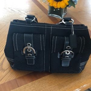 Black shoulder authentic coach bag
